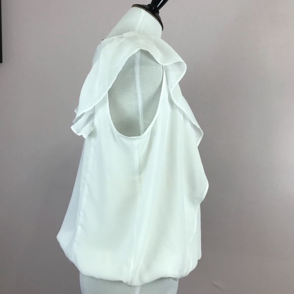 Express Career Blouson Top Keyhole Neckline Medium - Picture 2 of 5